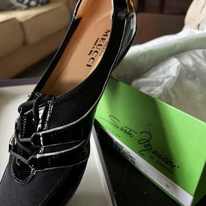 Sesto Meucci Bonnie Black Patent Leather Flats 8M